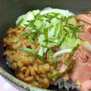 すぐできる！混ぜておいしいネギトロの三色丼